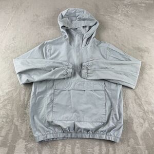 Nike NSW Windrunner Anorak Jacket Men Small Grey Hooded Pocket Long Sleeve Rain